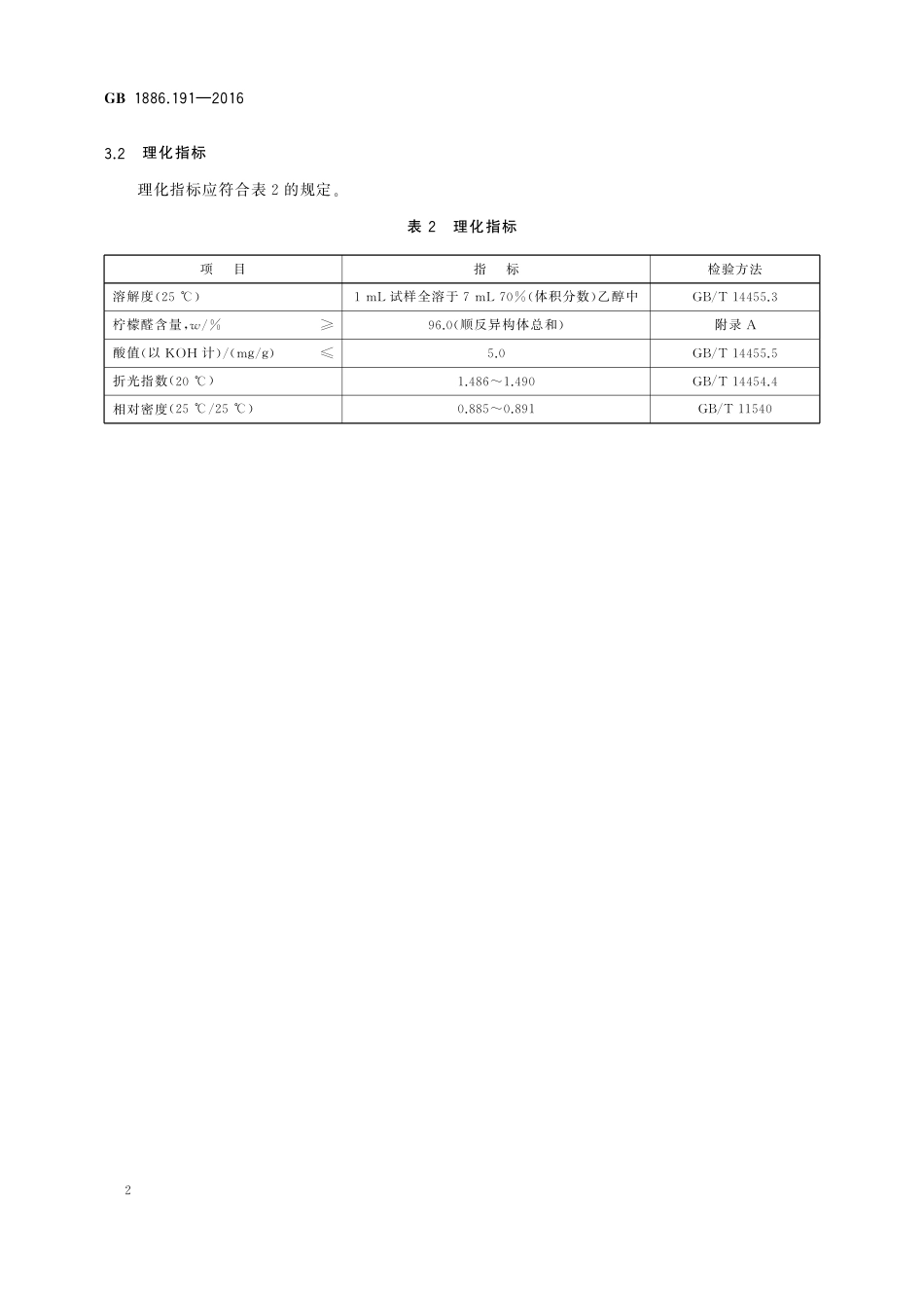 GB 1886.191-2016《食品安全国家标准 食品添加剂 柠檬醛》第1号修改单.pdf_第3页