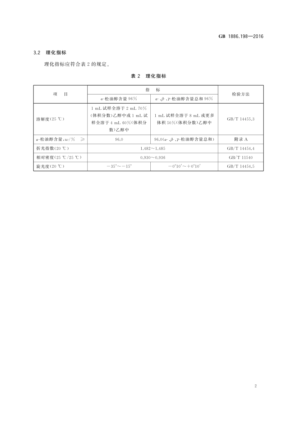 GB 1886.198-2016 食品安全国家标准 食品添加剂 α-松油醇.pdf_第3页