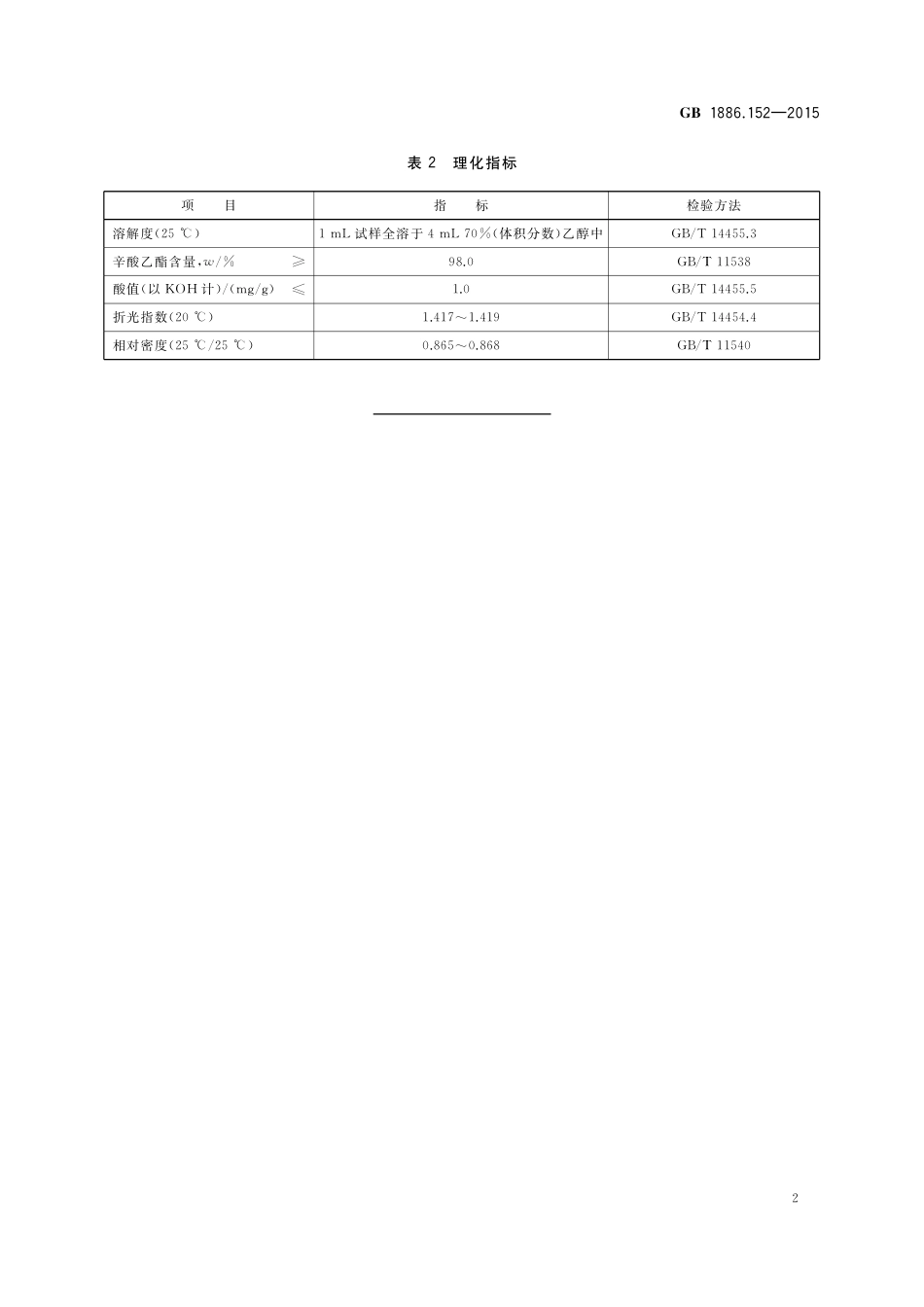 GB 1886.152-2015 食品安全国家标准 食品添加剂 辛酸乙酯.pdf_第3页