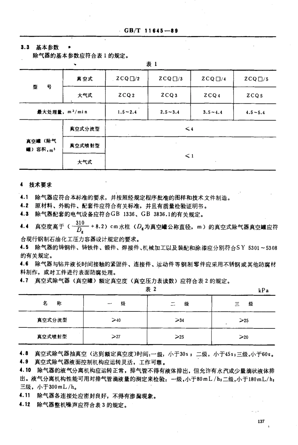 GBT 11645-1989 钻井液除气器.pdf_第2页