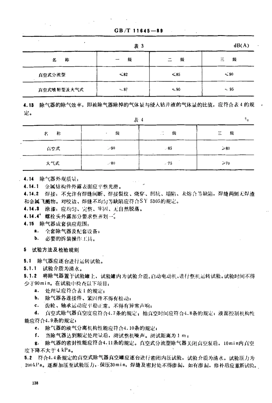 GBT 11645-1989 钻井液除气器.pdf_第3页