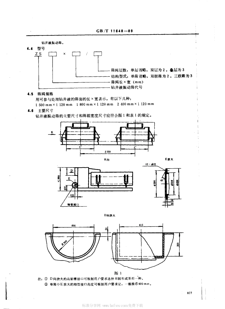 GBT 11648-1989 钻井液振动筛.pdf_第2页