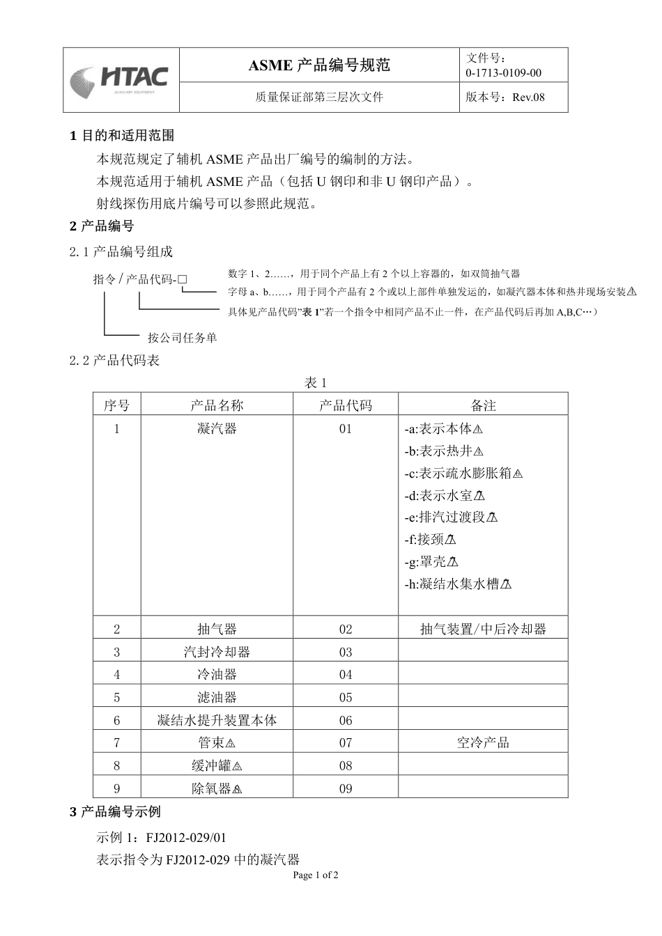 WI3-ASME产品编号规范_Rev08.pdf_第1页