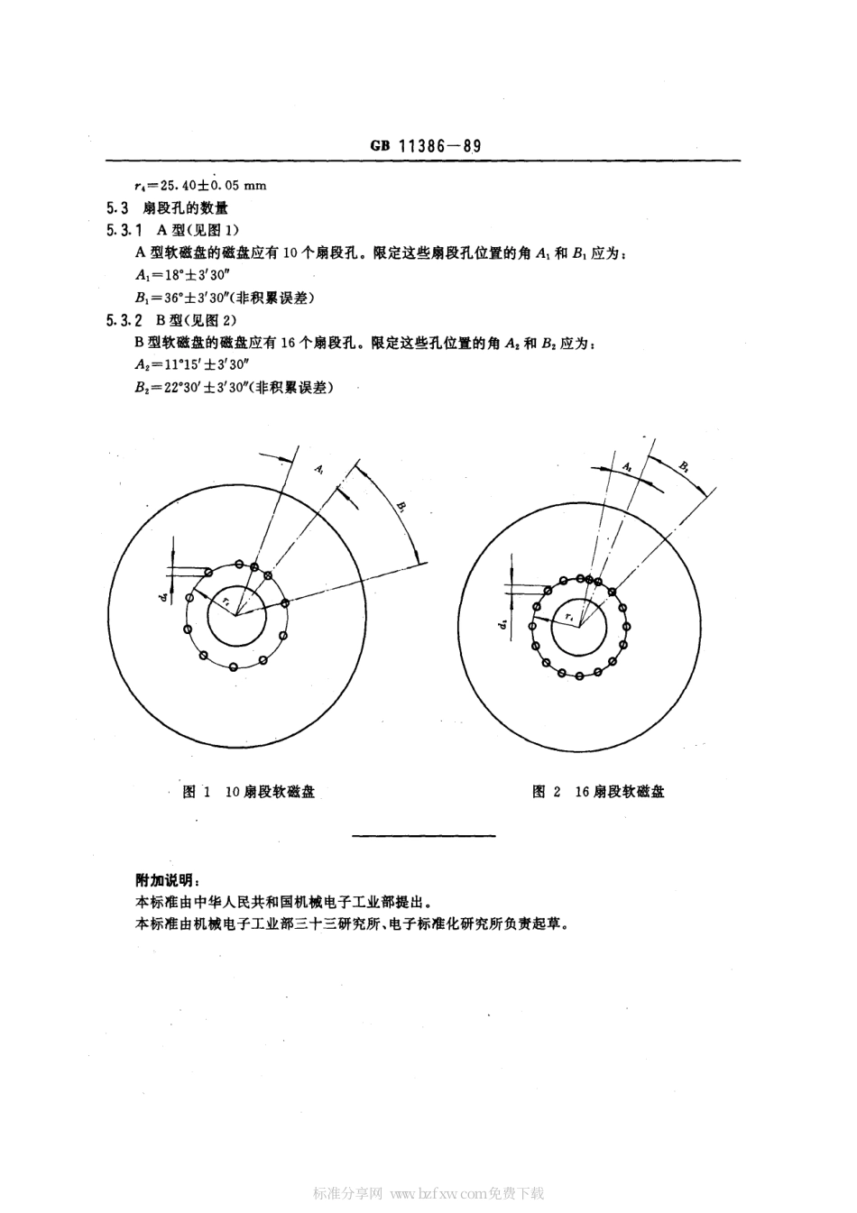 GBT 11386-1989 信息处理 130mm 未记录的硬扇段单面或双面软磁盘 尺寸、物理性能和磁性能.pdf_第2页
