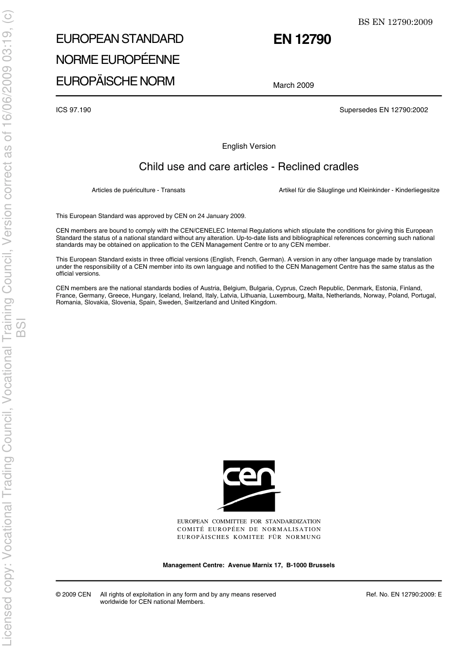 BS EN 12790 2009 reclined cradles.pdf_第3页