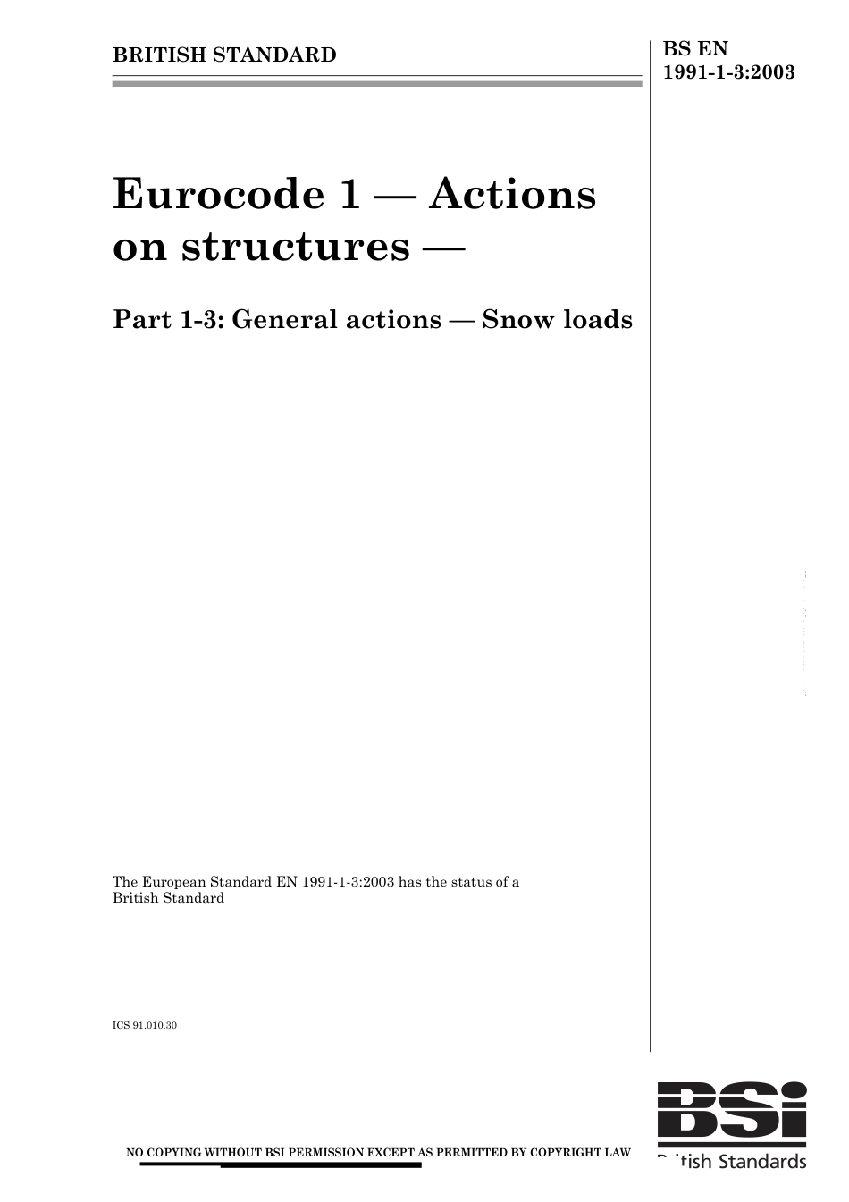 EN 1991 P1.3-2003 (Snow).pdf_第1页