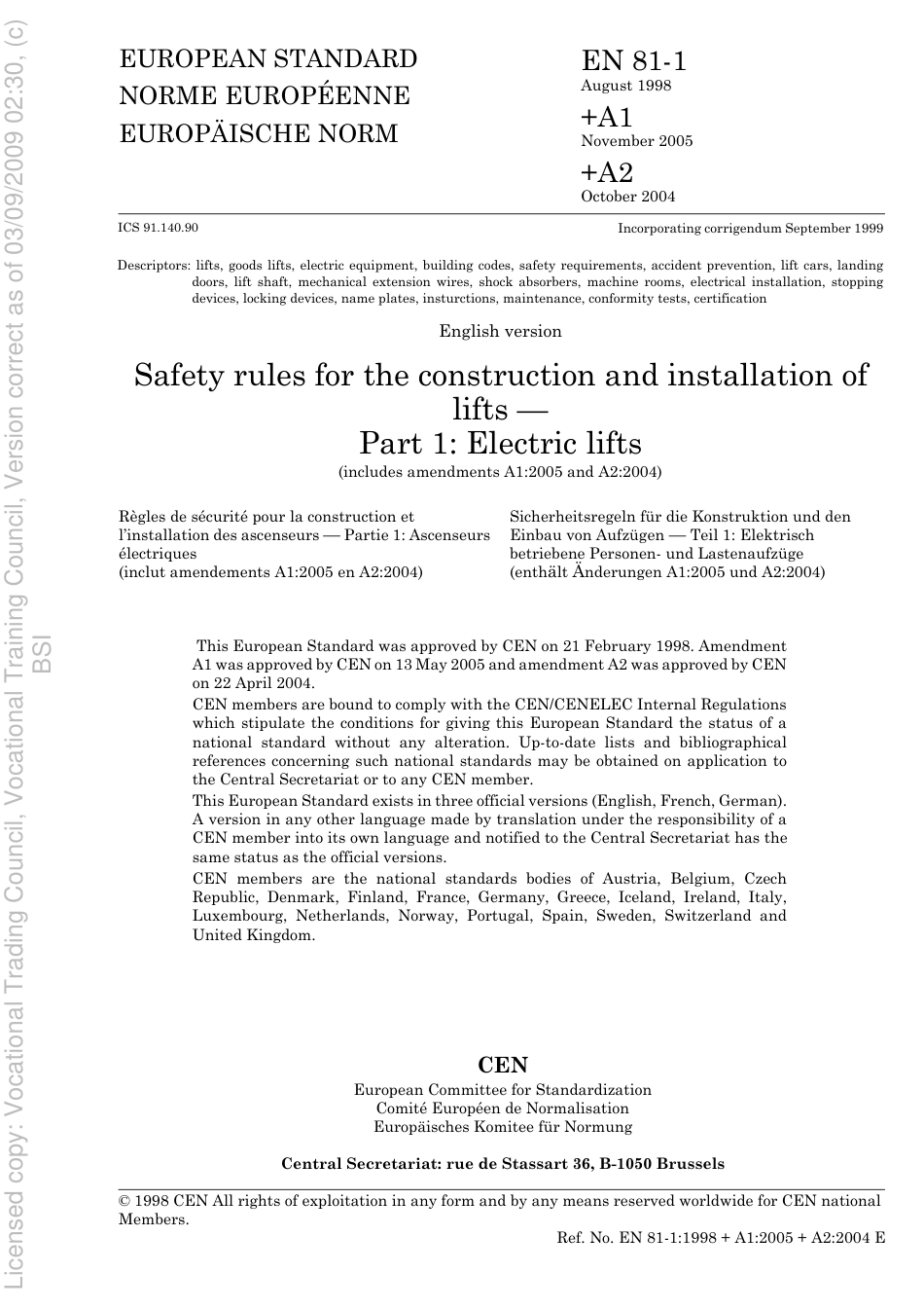 BS EN 81-1 1998.pdf_第3页