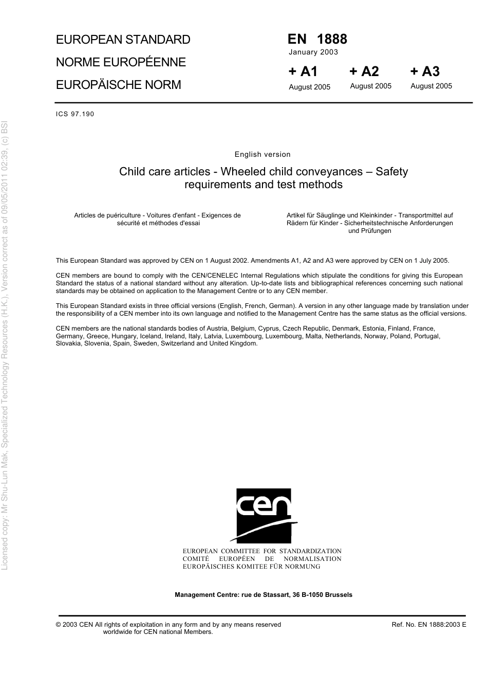 BS EN 1888 2003 Amdt 1 Corr 1+2+3.pdf_第3页