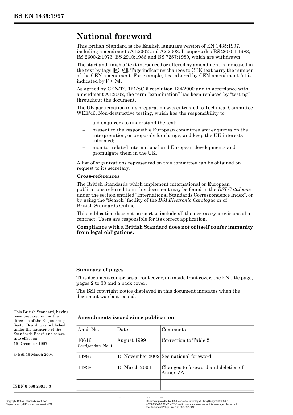 BS EN 1435(s-s BS 2600 Pt1 & 2) (Radiographic exam for fusio.pdf_第2页
