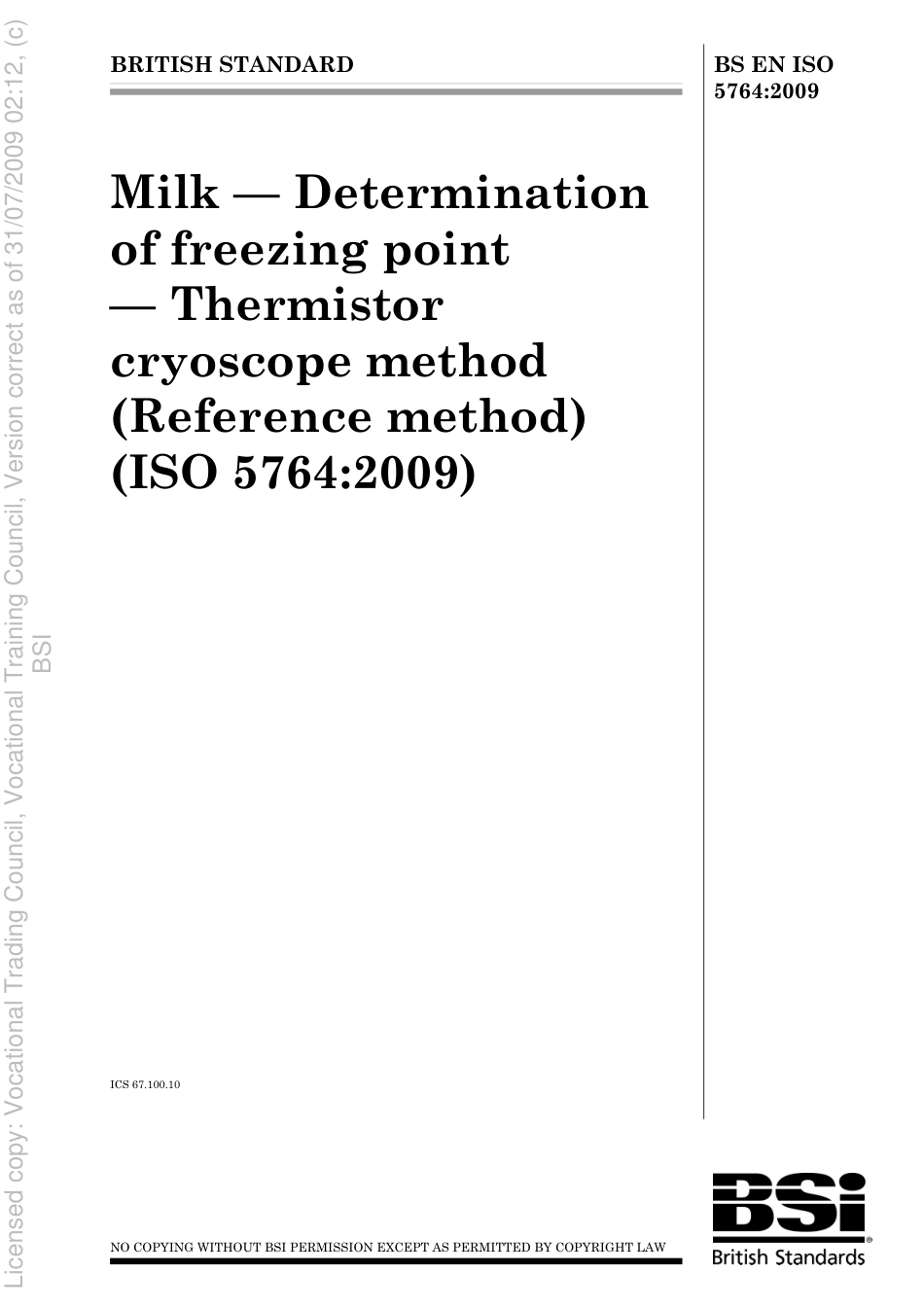 BS EN ISO 5764 2009.pdf_第1页