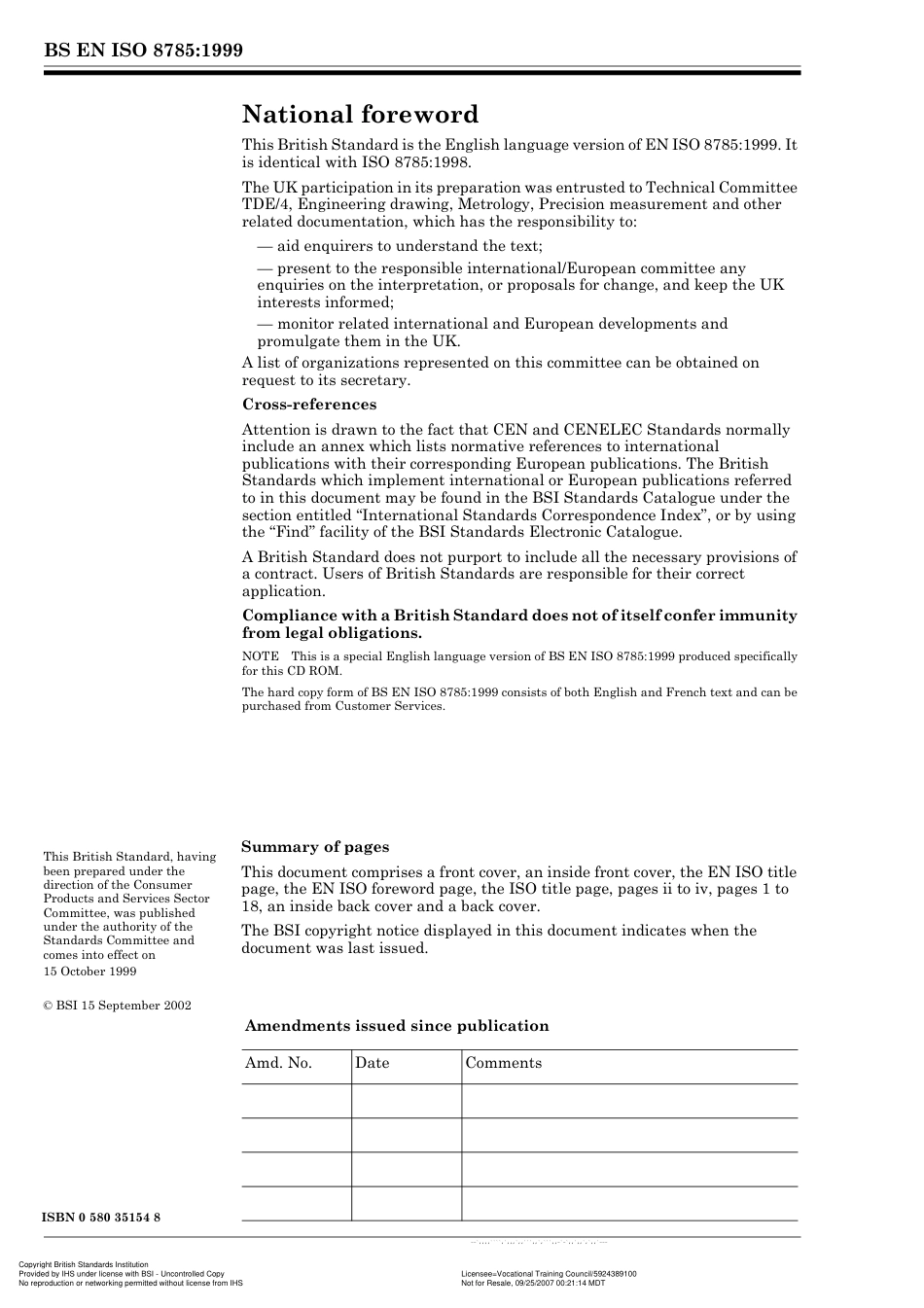 BS EN ISO 8785 1999.pdf_第2页