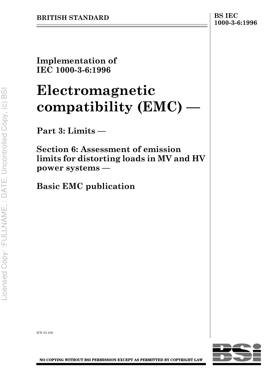BS IEC 1000-3-6 1996.pdf_第1页