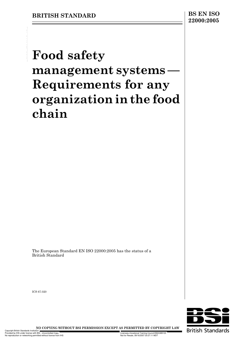 BS EN ISO 22000 2005.pdf_第1页