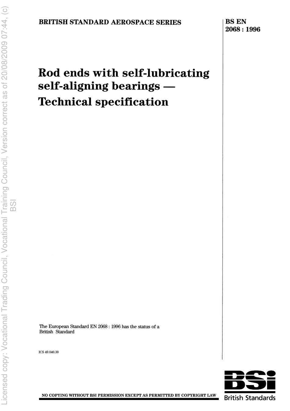 BS EN 2068 1996.pdf_第1页