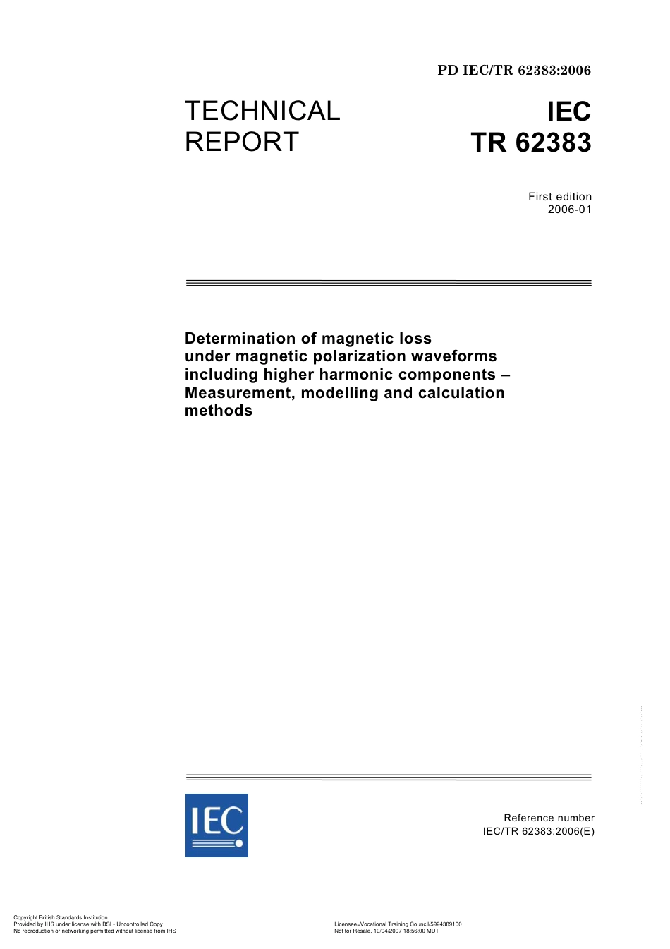 PD IEC TR 62383 2006.pdf_第3页