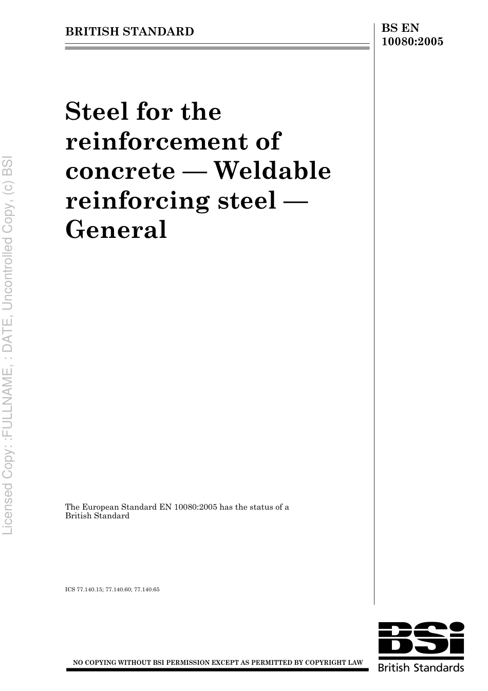 BS EN 10080 2005.pdf_第1页