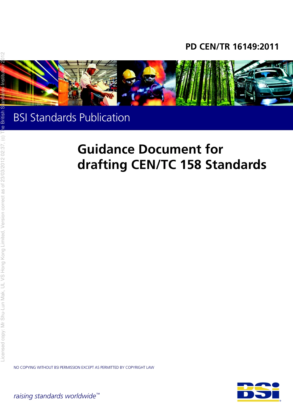 PD CEN TR 16149 2011.pdf_第1页