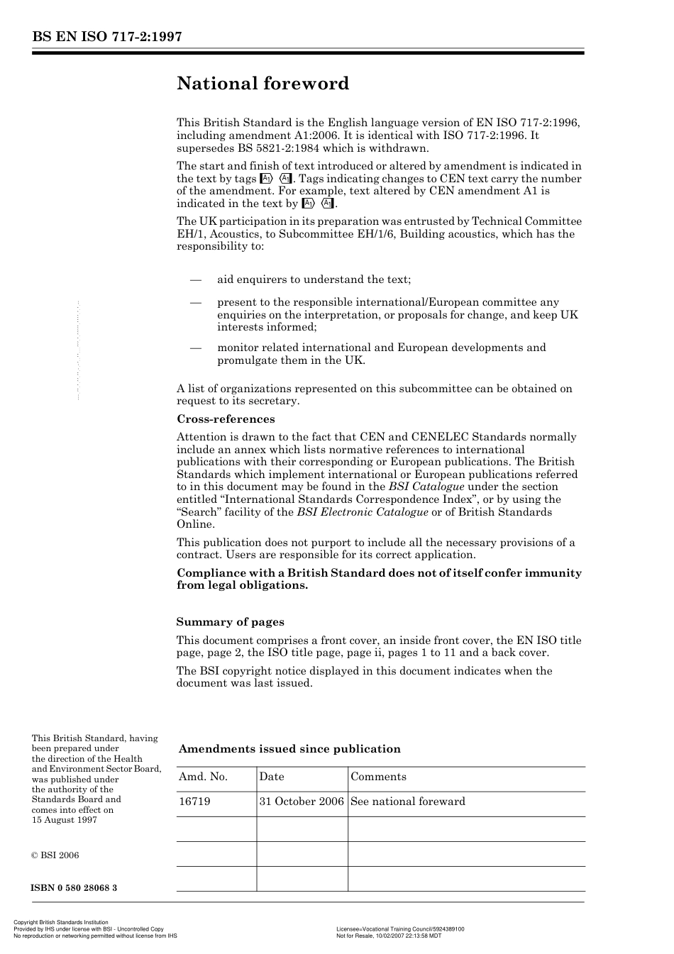 BS EN ISO 717-2 1997 (A1).pdf_第2页