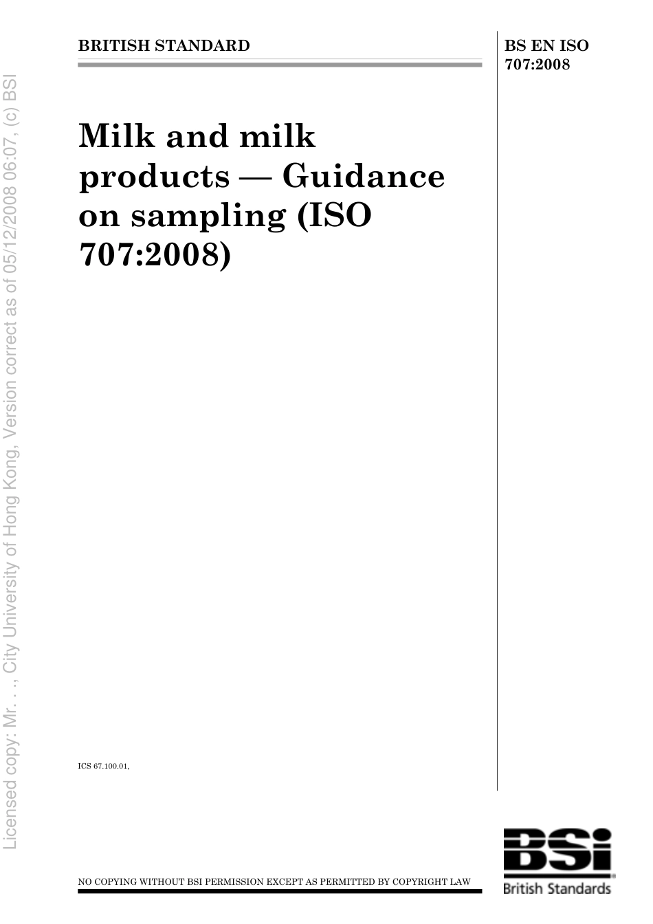 BS EN ISO 707 2008.pdf_第1页