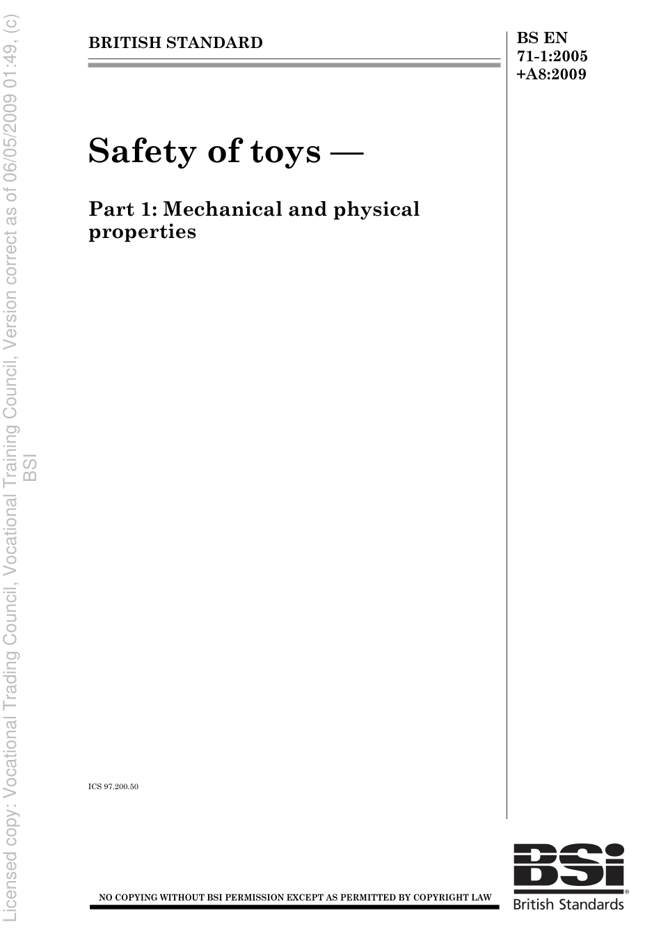 BS EN 71-1 2005+A8 2009.pdf_第1页