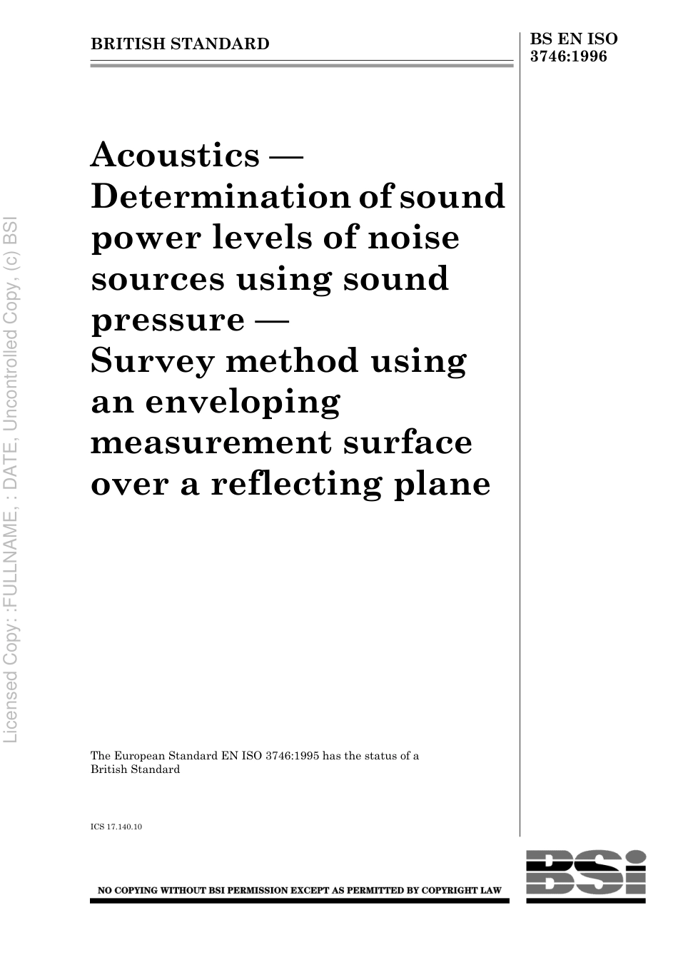 BS EN ISO 3746 1996.pdf_第1页
