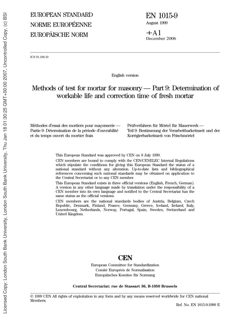 BSEN1015-9-1999砖石工程用砂桨的试验方法.新凝砂桨使用寿命和校正时间的测定.pdf_第2页