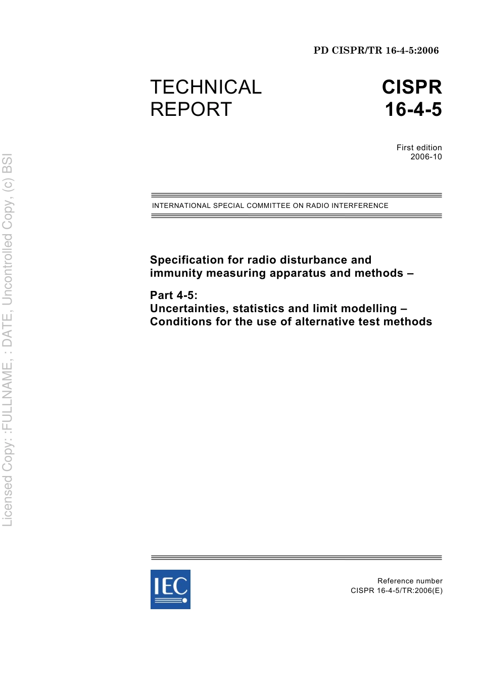 PD CISPR-TR 16-4-5 2006.pdf_第3页