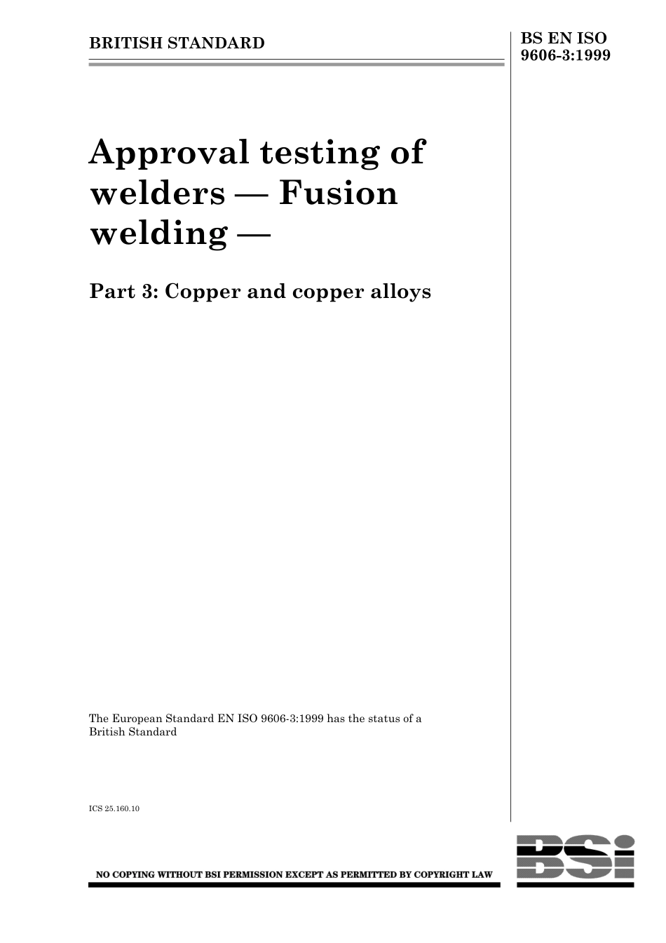 BS EN 9606-3(Qualification tests for welders-copper).pdf_第1页