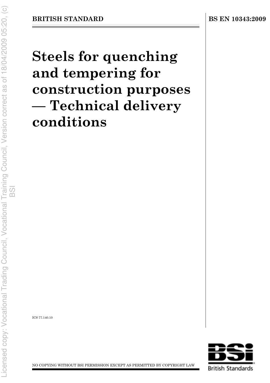 BS EN 10343 2009.pdf_第1页