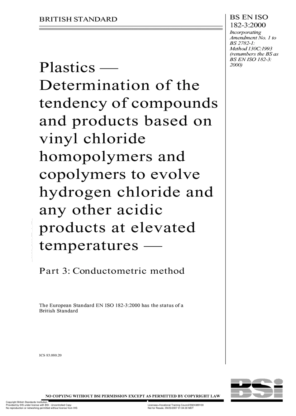 BS EN ISO 182-3 2000.pdf_第1页