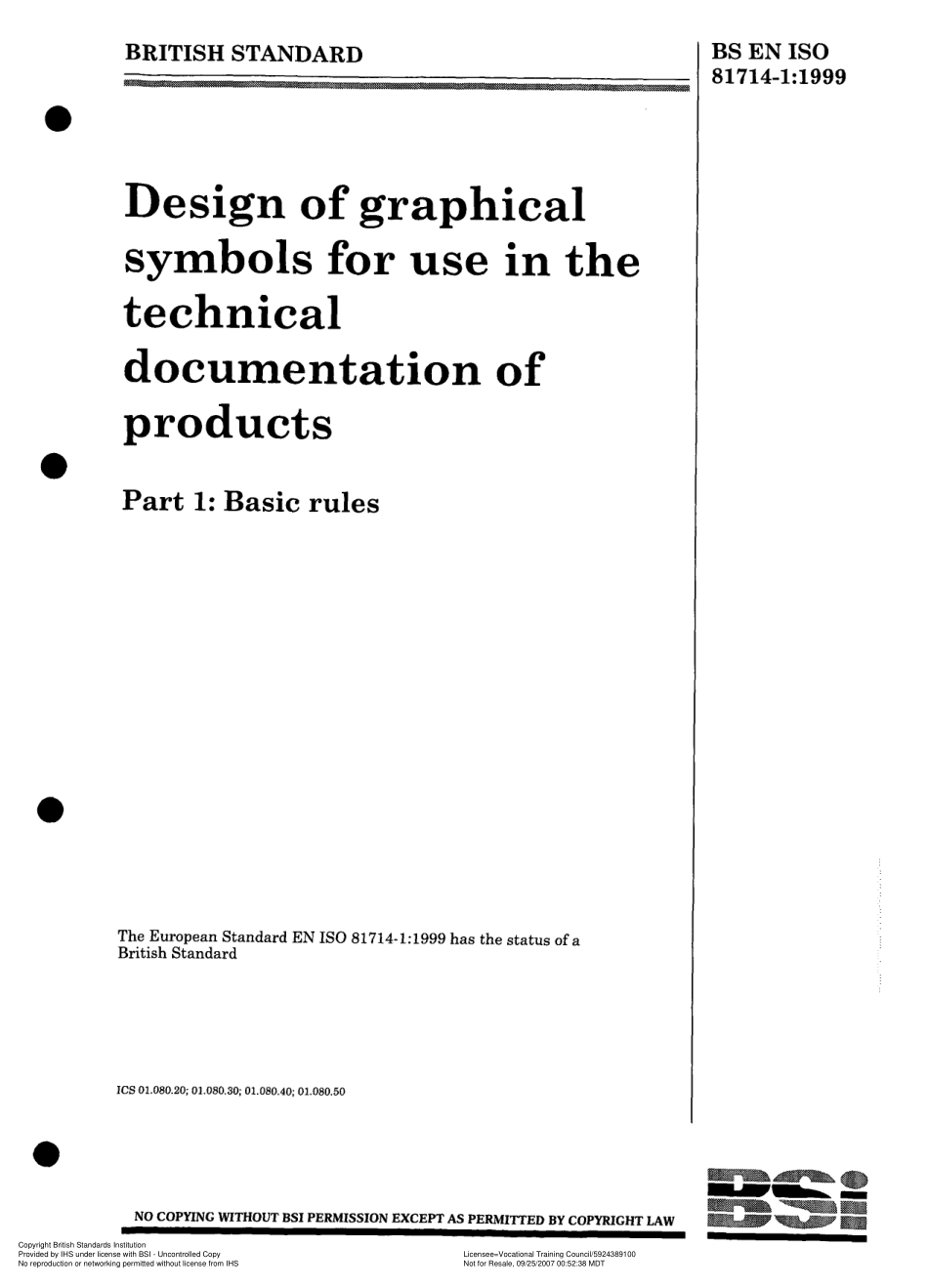 BS EN ISO 81714-1 1999.pdf_第1页