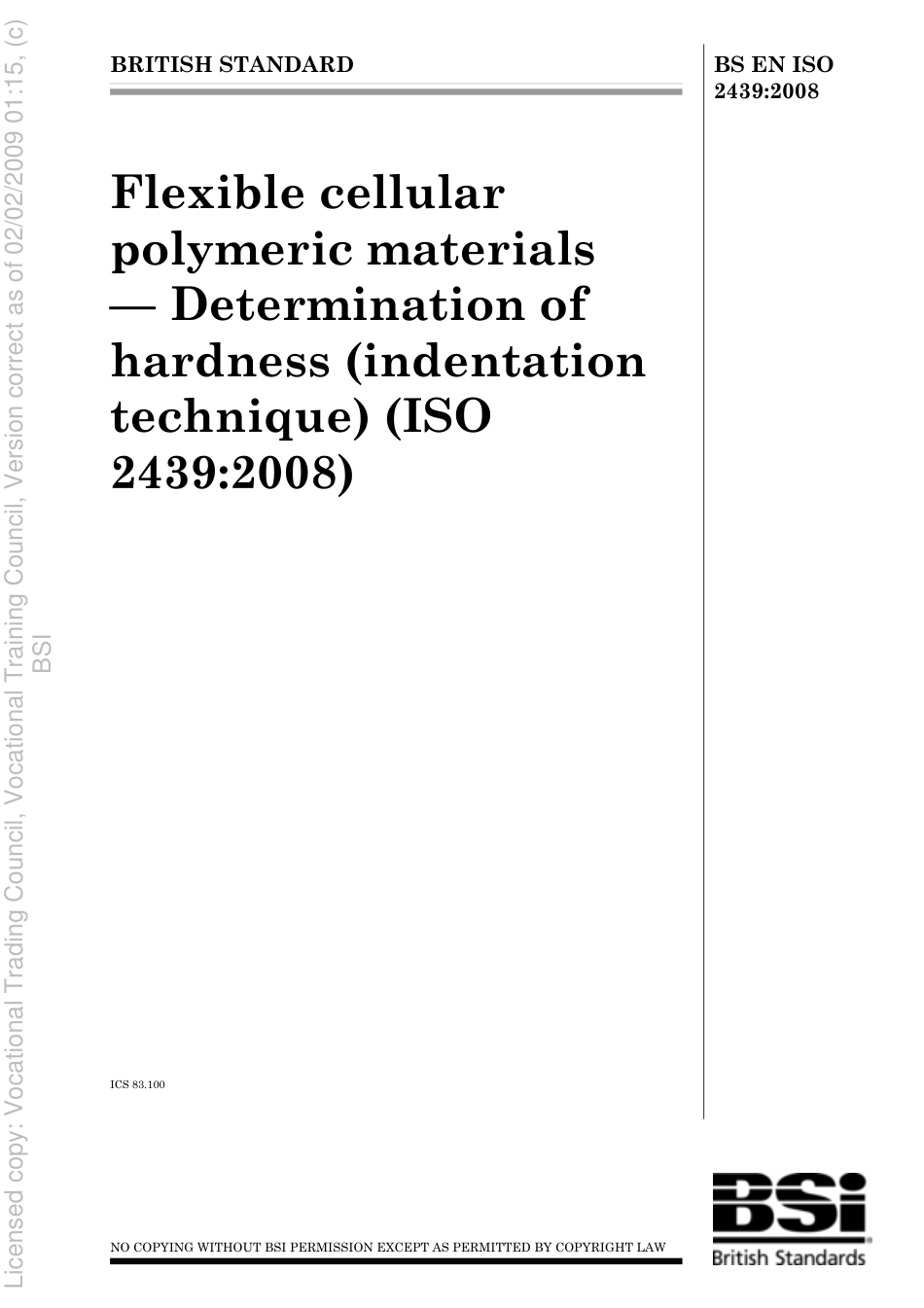 BS EN ISO 2439 2008.pdf_第1页