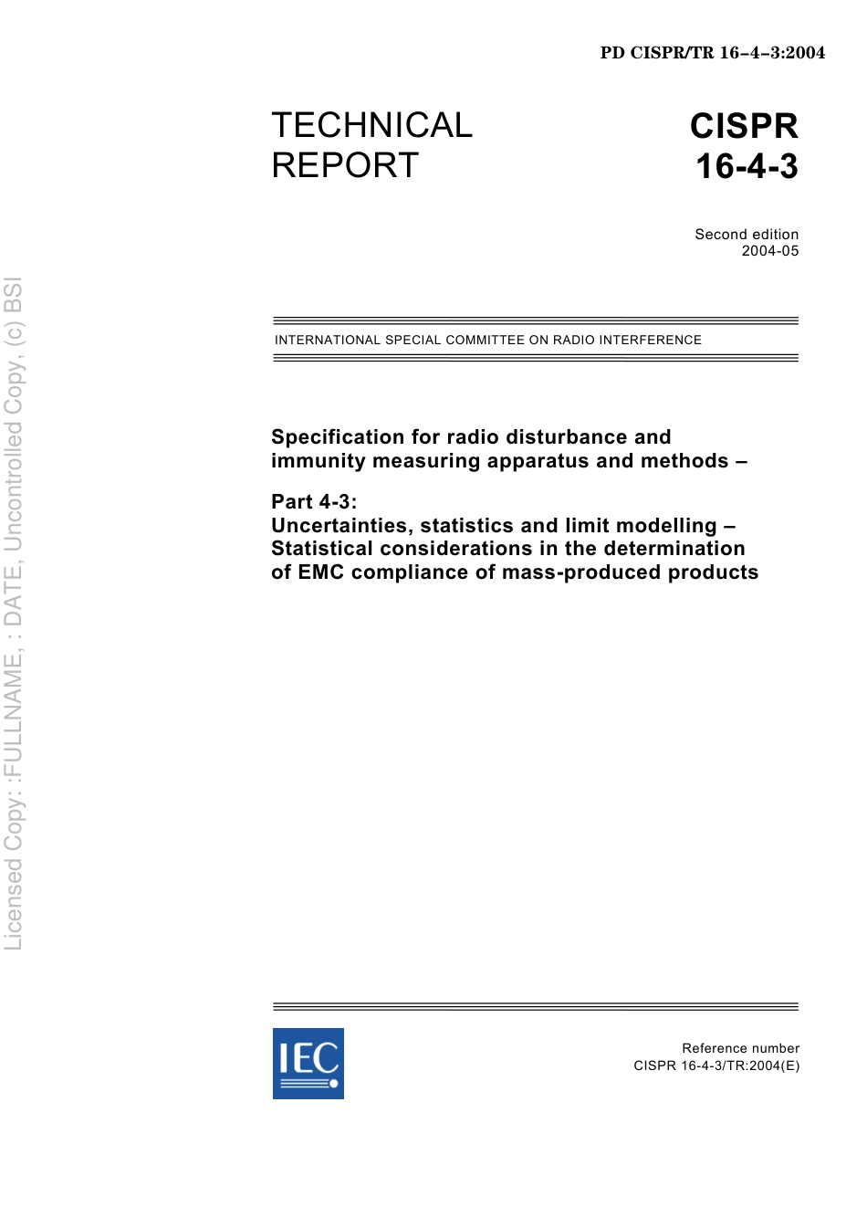 PD CISPR-TR 16-4-3 2004.pdf_第3页