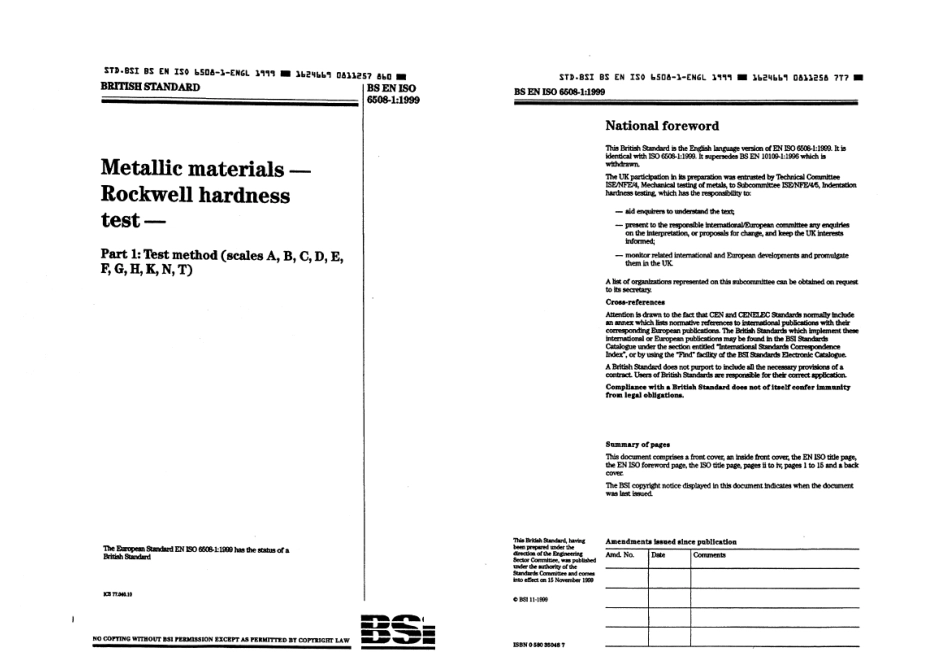 BS EN ISO 6508-1 1999.pdf_第1页