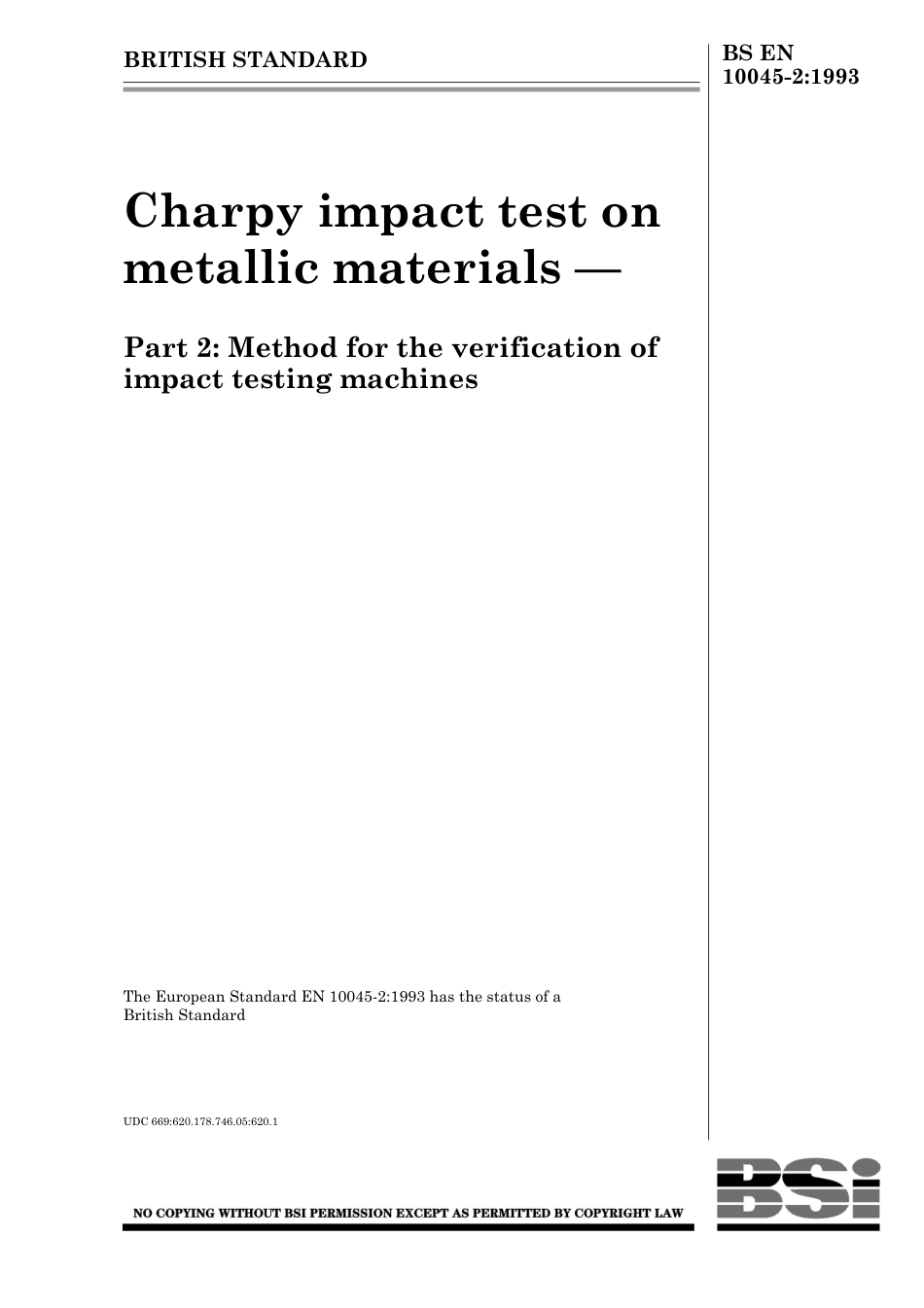 BS EN 10045-2-1993 (Charpy impact test-machine).pdf_第1页