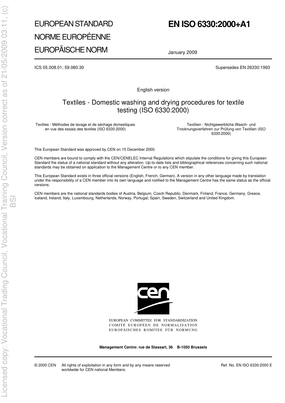 BS EN ISO 6330 2001+A1 2009.pdf_第3页