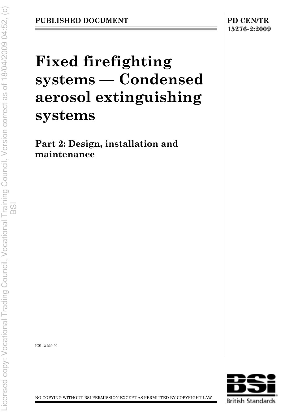 PD CEN TR 15276-2 2009.pdf_第1页