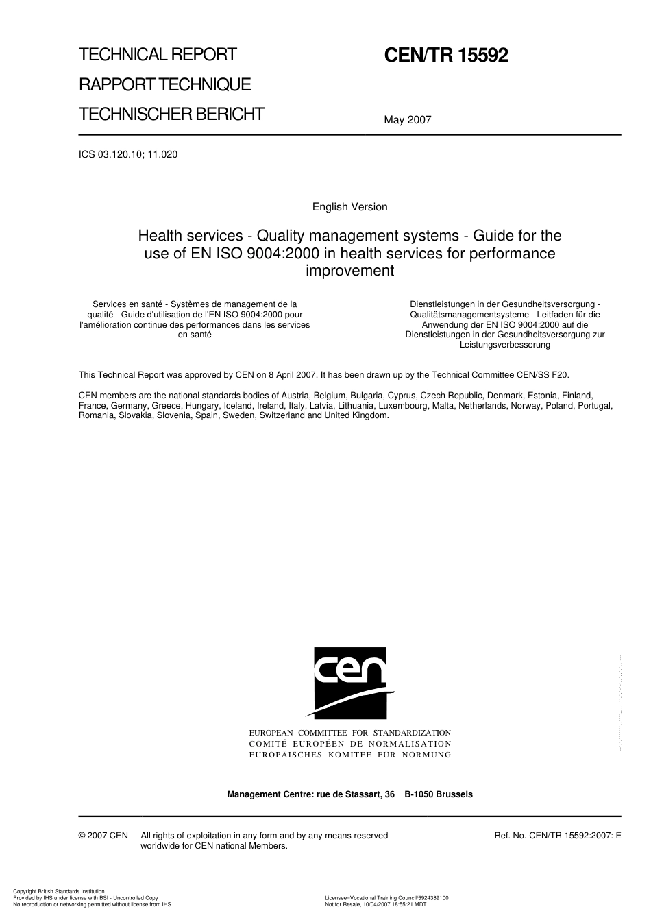 PD CEN TR 15592 2007.pdf_第3页