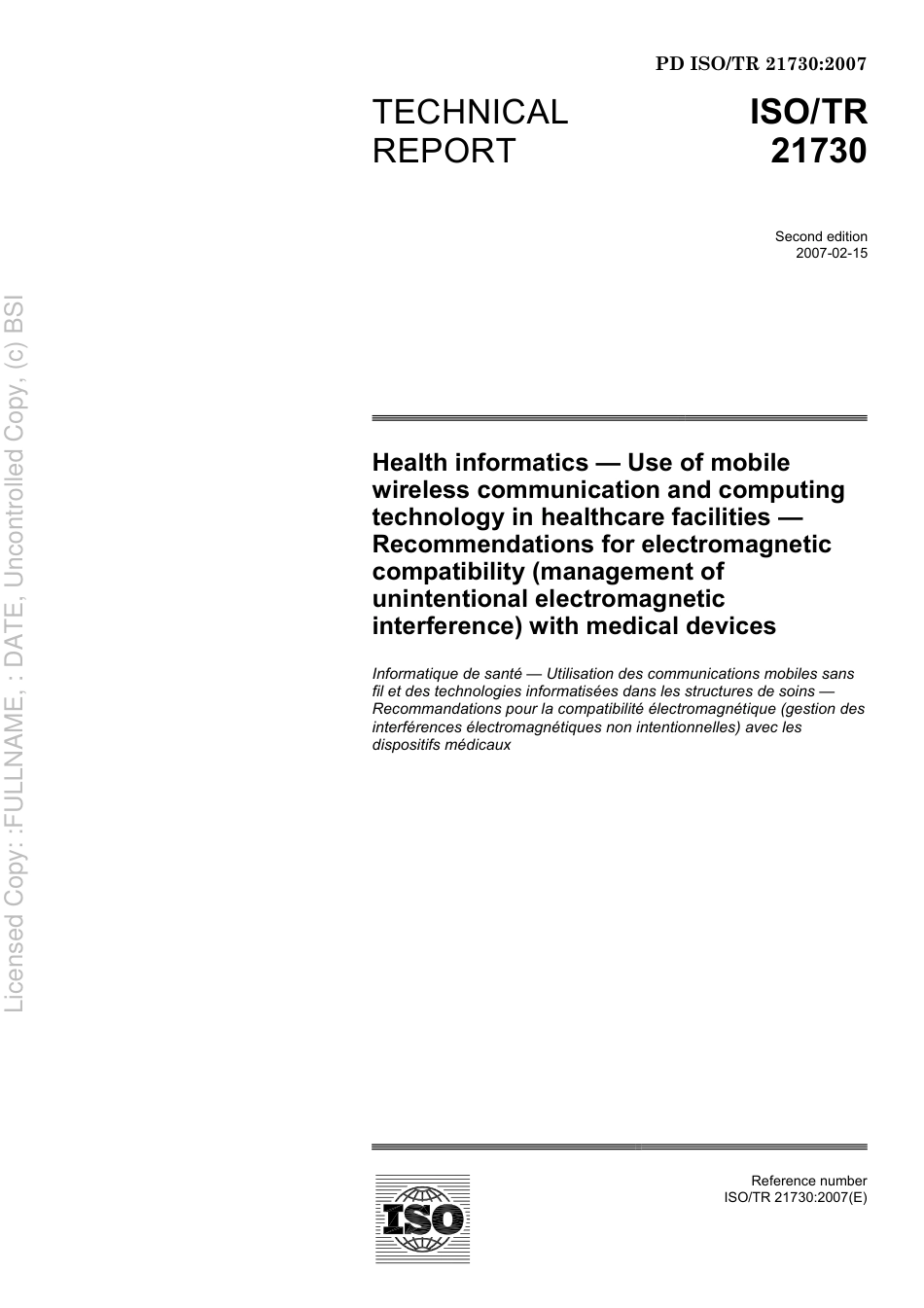 PD ISOTR 21730 2007.pdf_第3页