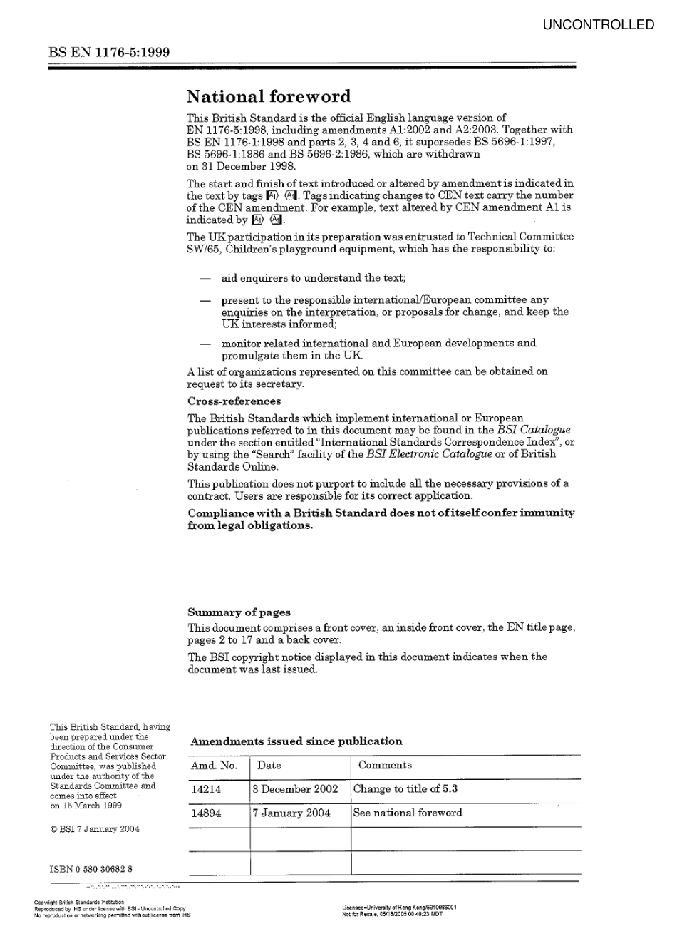 BS EN 1176-5-99+amd1&(uncontrolled).PDF_第2页