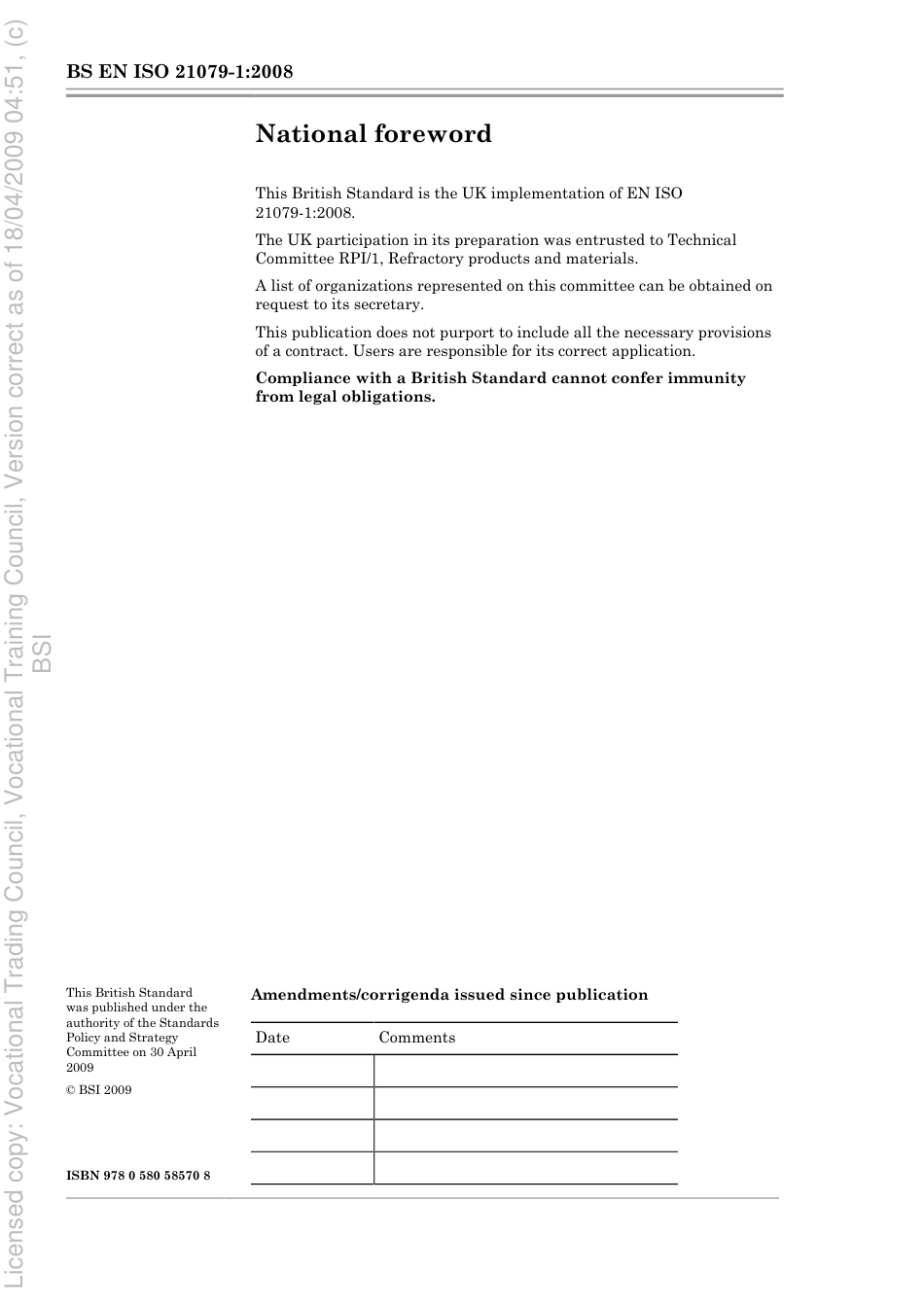 BS EN ISO 21079-1 2008.pdf_第2页