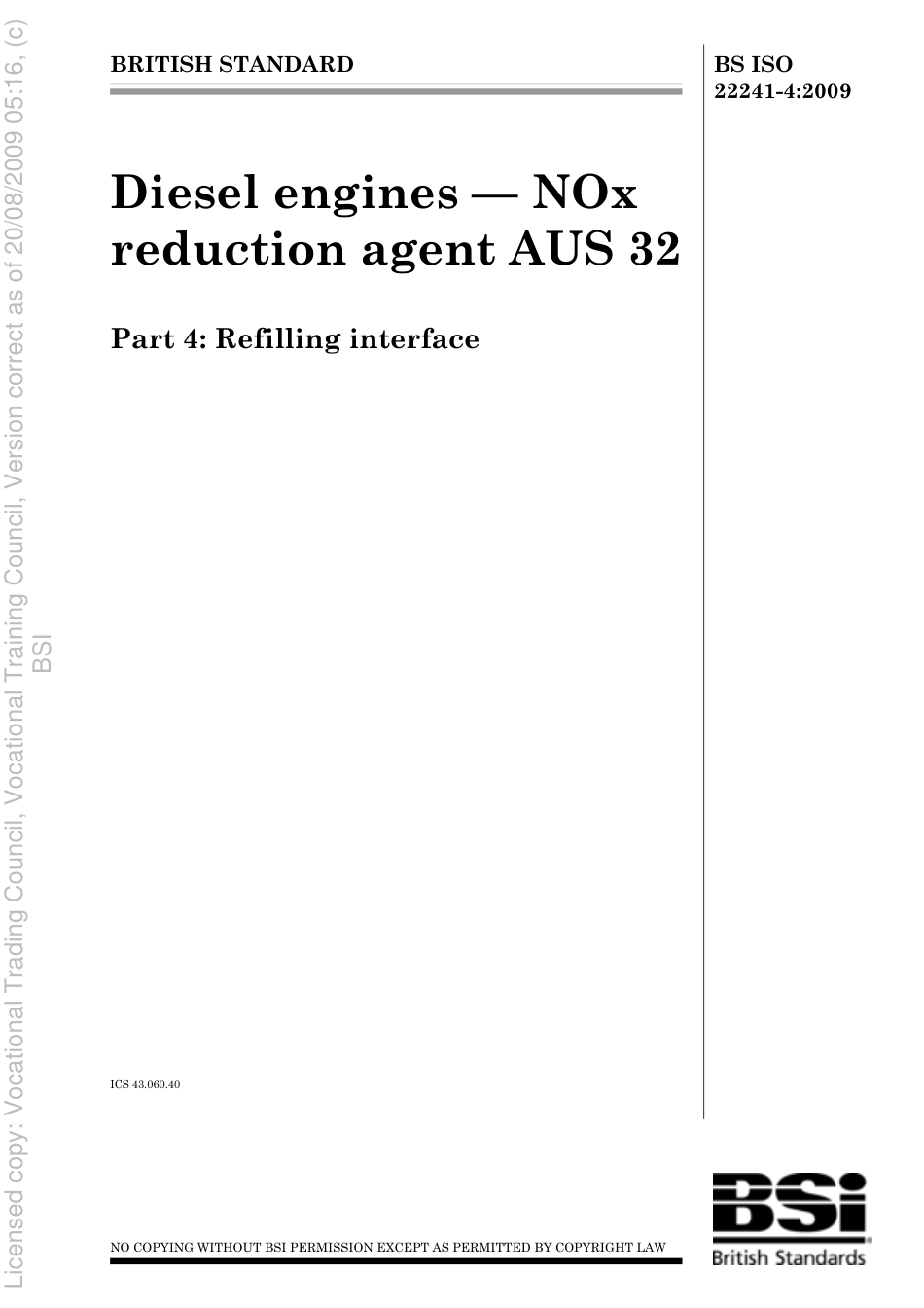 BS ISO 22241-4 2009.pdf_第1页