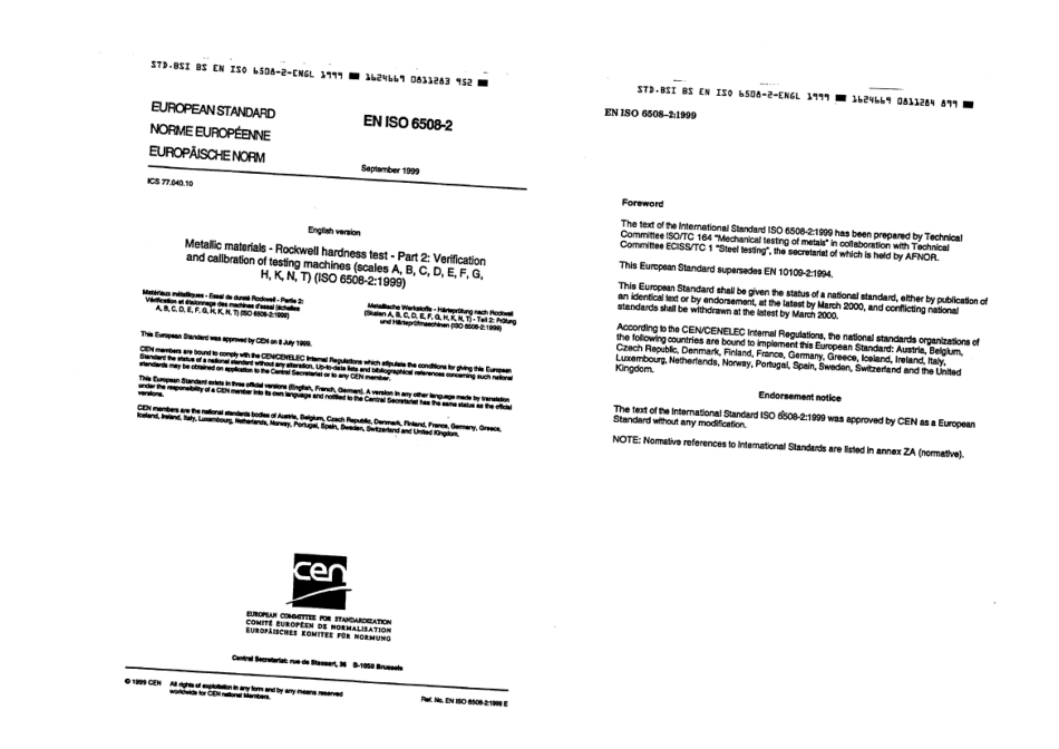 BS EN ISO 6508-2 1999.pdf_第2页