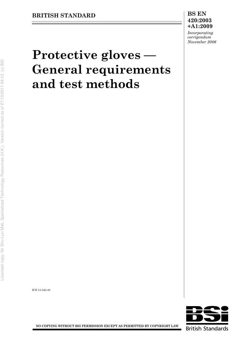 BS EN 420 2003 + A1.pdf_第1页