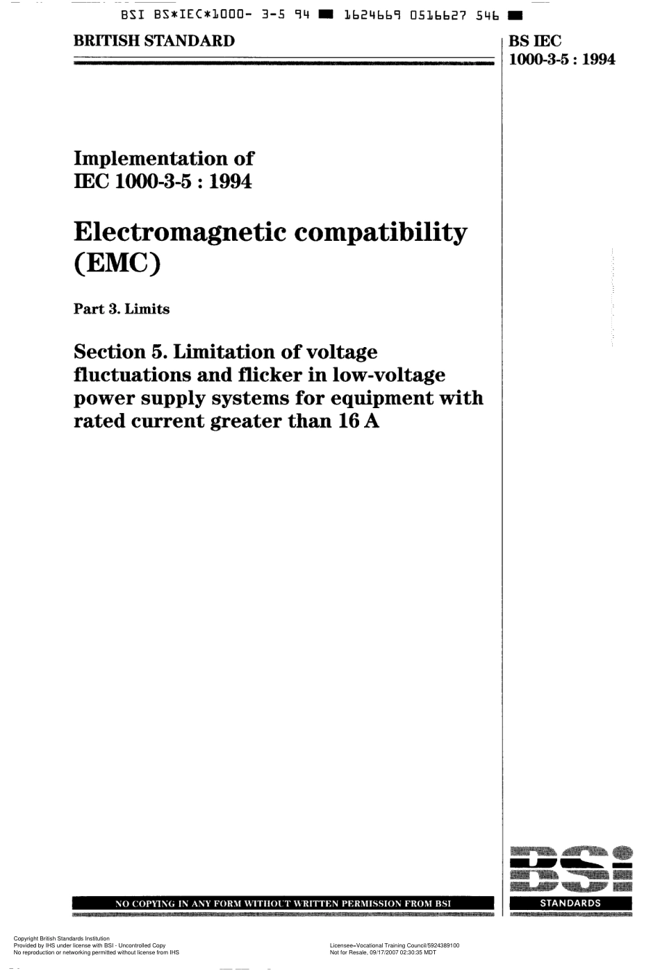 BS IEC 1000-3-5 1994.pdf_第1页