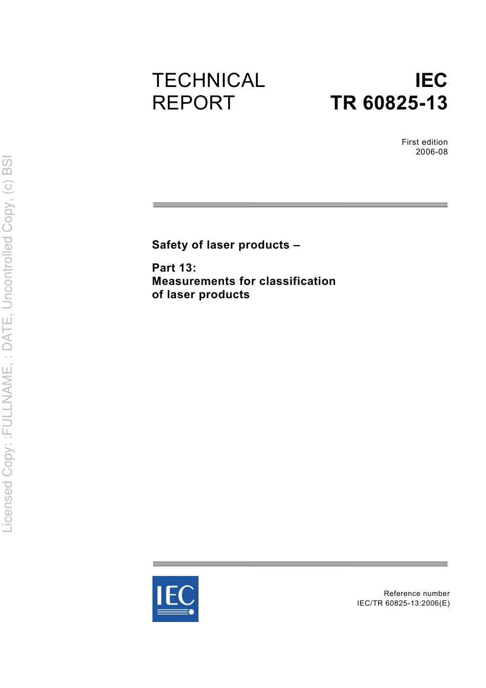 PD IECTR 60825-13 2006.pdf_第3页