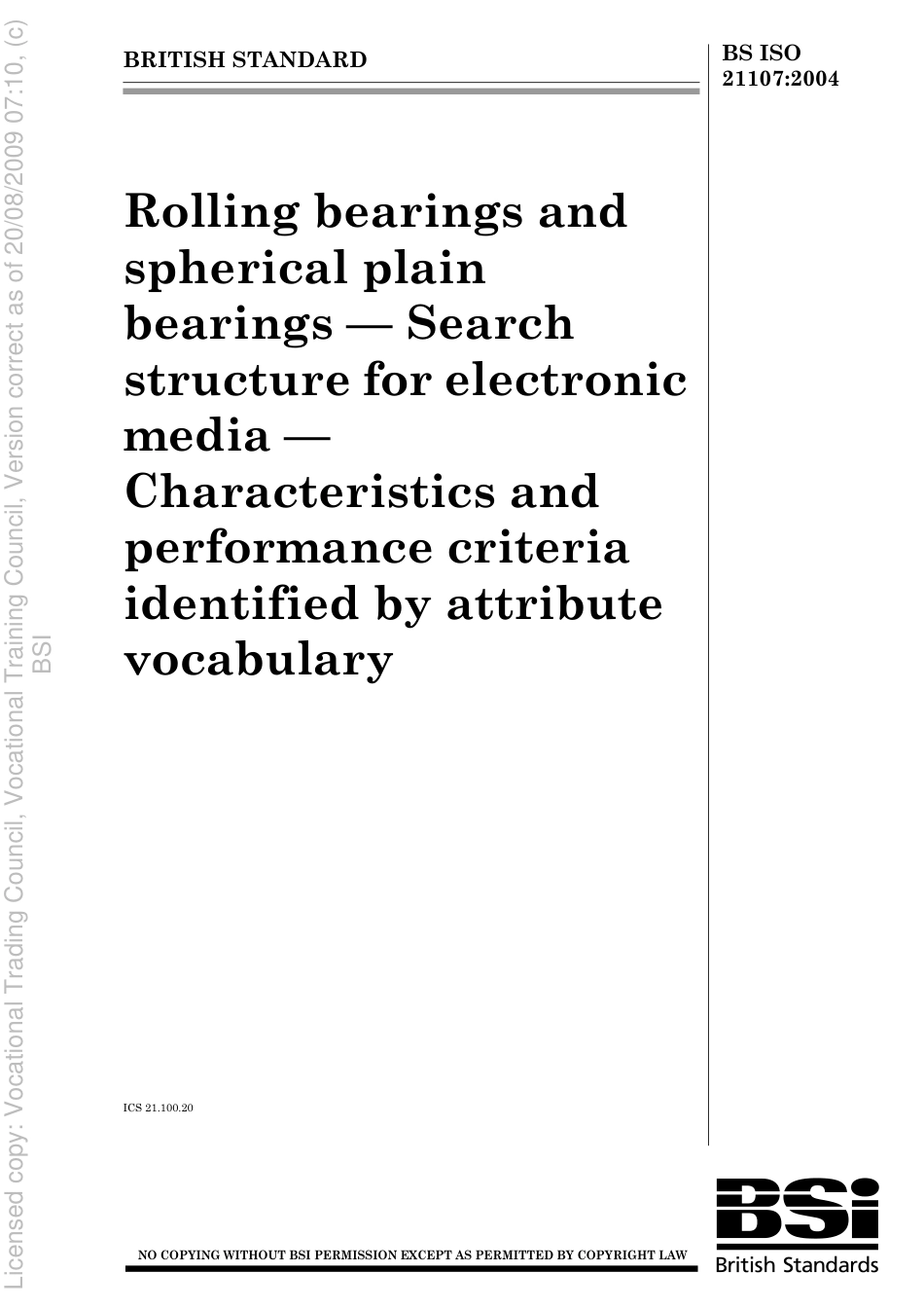 BS ISO 21107 2004.pdf_第1页