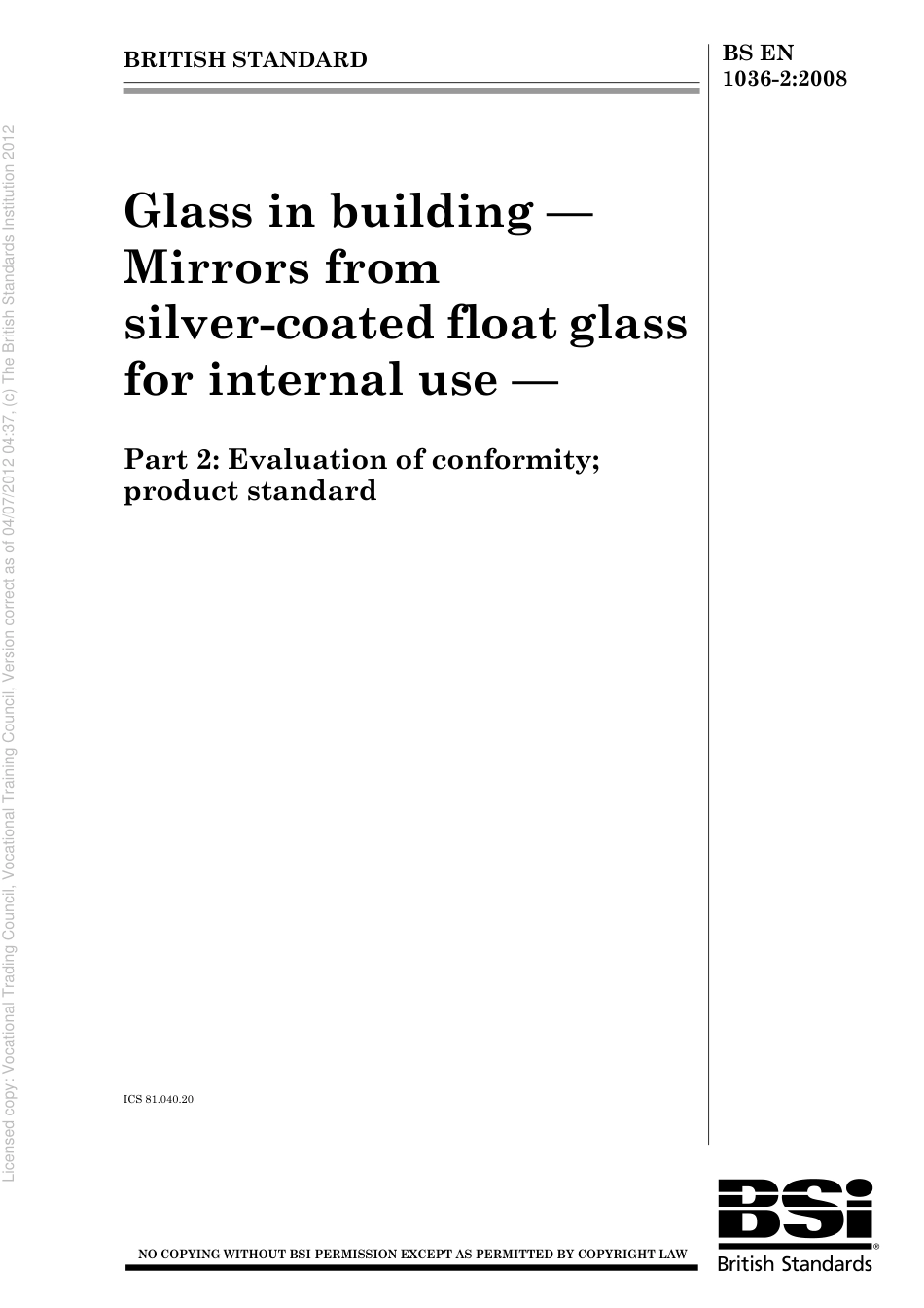 BS EN 1036-2 2008.pdf_第1页