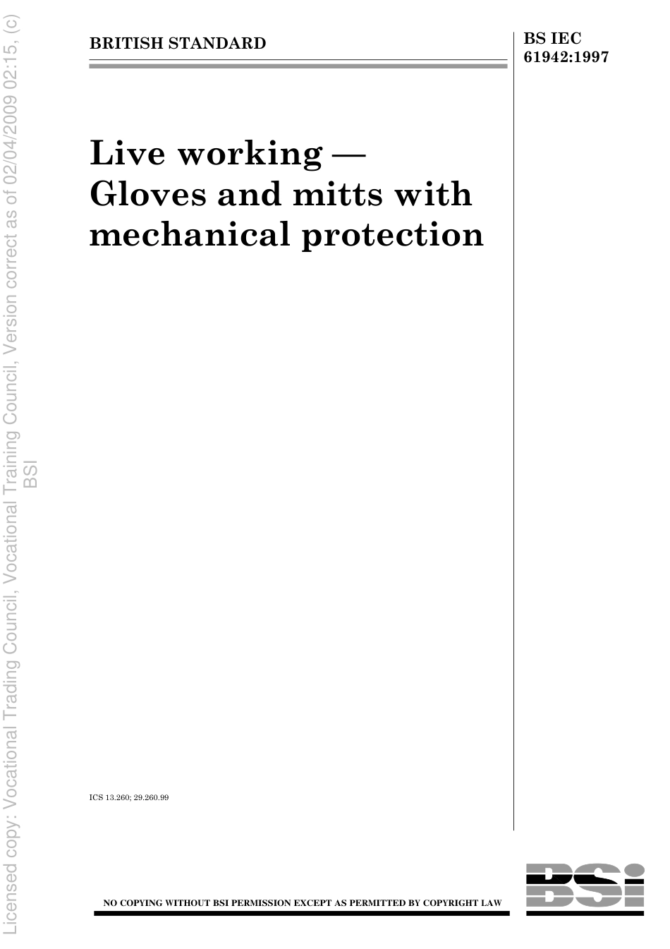 BS IEC 61942 1997.pdf_第1页