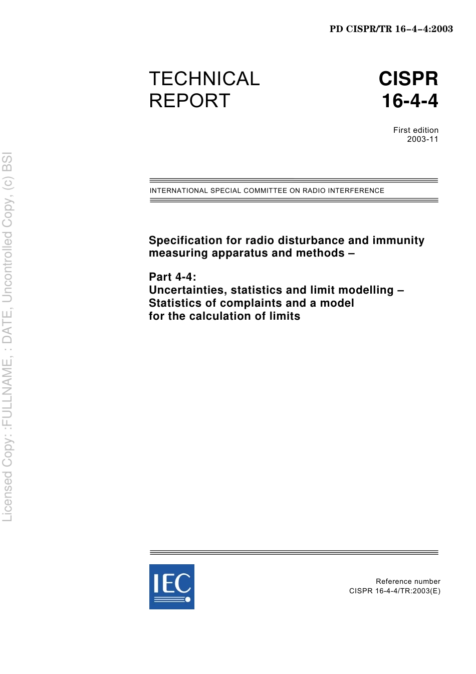 PD CISPR-TR 16-4-4 2003.pdf_第3页